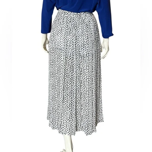 Joie Black and White Patterned Pleated Maxi Skirt Size Small Business Casual - Picture 2 of 10